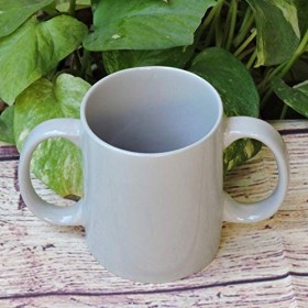 Ancientimpex Tasse À  Double Poignée En Céramique Pour Un Maintien Sér 350 Ml €“ Couleur Grise