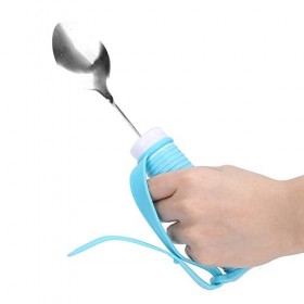 Cuillère daide à lalimentation, ustensiles dalimentation adaptatifs à prise facile pour les tremblements de main de larth