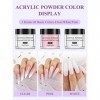 Yokilly Poudre Acrylique Pour Ongles,Acrylique Ongle Kit Avec Des Couleurs Transparent/Roses/Blanches Poudre,100 Pièces Faux 