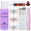 Poudre Acrylique pour Ongles SPTHTHHPY et 120ML Professionnel Liquide Acrylique, Kit Vernis à Ongles Complet, Convient Aux Dé