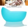 dykaae Assiette à Cuillère, avec Base à Ventouse, Vaisselle Anti-déversement, Ustensiles Adaptatifs pour Patients Handicapés,