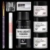 COSCELIA Kit Vernis à Ongles Complet, 3Pcs Poudre Acrylique pour Ongles et 30ml Liquide Acrylique avec des Accessoires, Kit C