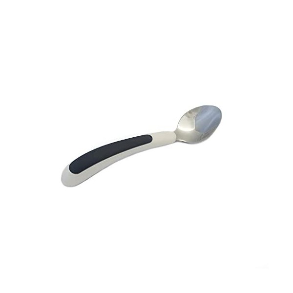 NRS Healthcare Kura Care Easy Grip Cuillère à café pour adulte Blanc/noir