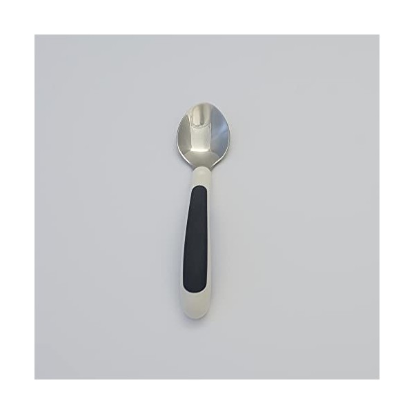 NRS Healthcare Kura Care Easy Grip Cuillère à café pour adulte Blanc/noir