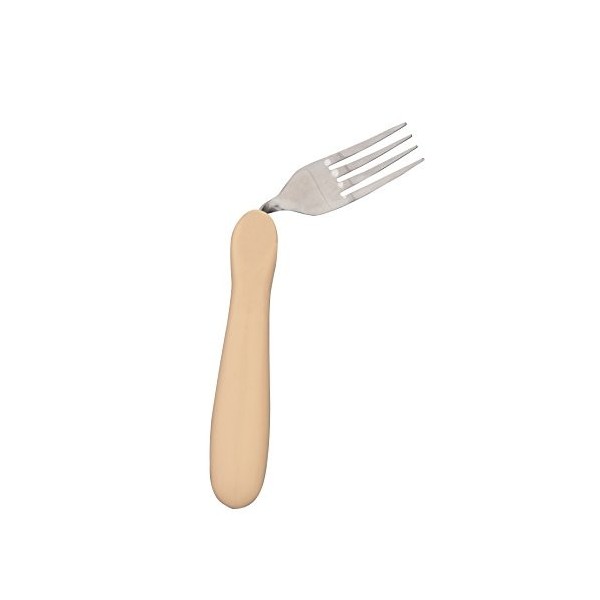 Homecraft Caring Cutlery, Ivory Handle Left Handed Fork Eligible for VAT Relief in the UK Stainless Steel Eating Utensil, S