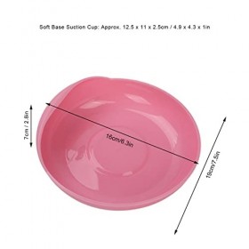 OKJHFD Assiette Anti-déversement, Aide à Lauto-alimentation, Assiette Ronde Rouge, Assiette Anti-déversement Pour Soins Aux 