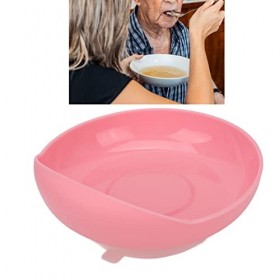 Plaque de Cuillère Handicapée, Bol de Cuillère Anti-déversement Couture, Stable et Brillant pour les Patients Victimes dun A