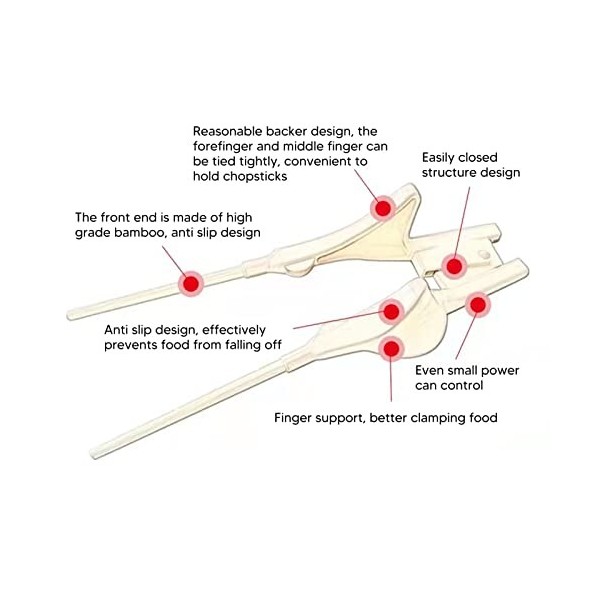 Baguettes Dentraînement Pour Adultes, Baguettes Pour Débutants, Baguettes Pour Personnes Handicapées, Ouverture Automatique 