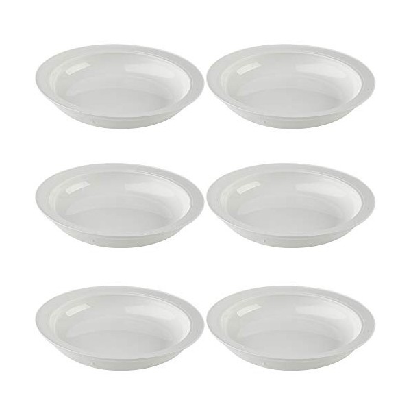 Providence Spillproof Lot de 6 plaques intérieures Blanc 22,9 cm