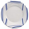 Ornamin Assiette Plate Ø 19 cm Roseau Bleu Mélamine Modèle 123 / assiette petit-déjeuner, assiette enfant, assiette plastiq