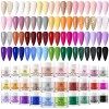 36 Couleurs Poudre Acrylique pour Ongles, Professionnel Kit Acrylique Ongles pour Extension dongle Acrylique aux Professionn