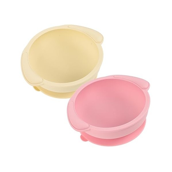 ABOOFAN 2 Pièces Ustensiles De Service Bols Bol Ventouse Bol Plat Ventouse Vaisselle Ventouse Personnes Âgées Bol Dîner Bol N