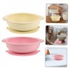 ABOOFAN 2 Pièces Ustensiles De Service Bols Bol Ventouse Bol Plat Ventouse Vaisselle Ventouse Personnes Âgées Bol Dîner Bol N