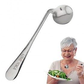 Umifica Fourchette à coude – Fourchette incurvée auto-alimentée | Ustensile dalimentation des personnes âgées pour repas pra