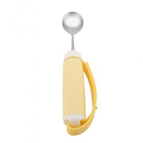 Vaisselle à Manger Rotative Flexible Amovible pour Ustensile daîné Souffrant Darthrite pour Patients Handicapés avec Sangle