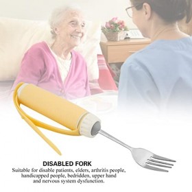 Ustensile de Repas Rotatif Flexible pour Personne âgée Souffrant Darthrite - Non Toxique, Acier Inoxydable Durable, Dragonne