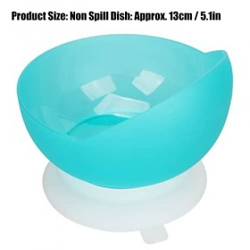 TITA-DONG Bol pratique avec base à ventouse, vaisselle auxiliaire auto-alimentante avec design anti-éclaboussures, ustensiles