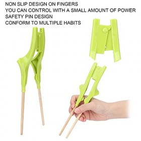 Baguettes pour handicapés, baguettes dapprentissage auxiliaires vertes, baguettes dapprentissage anti-chute antidérapantes 