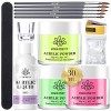 3PCS Poudre Acrylique pour Ongles et 60ML Professionnel Liquide Acrylique, BORN PRETTY Kit Vernis à Ongles Complet Fluorescen