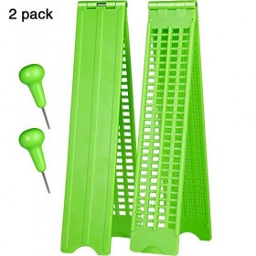 Frienda 4 Lignes 28 Cellules Braille Ardoise Ecriture Braille Ardoise Plastique Braille Ardoise Kit, Vert 2 Ensemble 