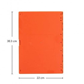 Tablette à Cuvettes 27 Lignes 30 Caractères avec 2 Poinçon，Couleur Orange