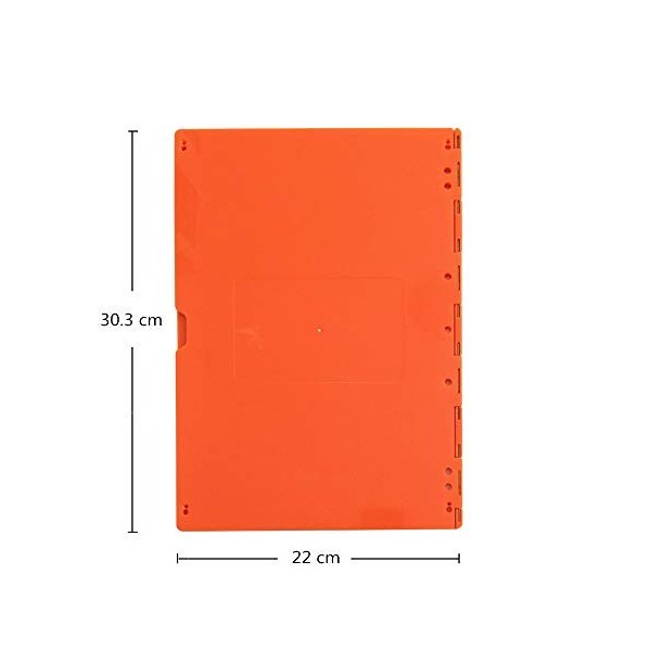 Tablette à Cuvettes 27 Lignes 30 Caractères avec 2 Poinçon，Couleur Orange