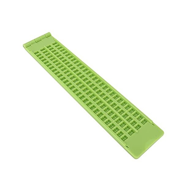4 Lignes 28 Cellules Ardoise Braille et Stylet Ardoise Décriture Braille, Ardoise Décriture Braille en Plastique Portable e