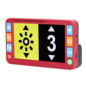 Loupe Numérique Portable, Aide à la Lecture Numérique Portable, Mise au Point Automatique, Double Objectif, Grossissement 2X-