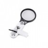 HXHBD Loupe portable éclairée 45x double lentille 3x Loupe de lecture 3x Blanc 190 x 83 x 28 mm Code produit : WW-1016