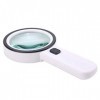 Loupe de bureau portable avec lampes UV LED - Mains libres réglables et confortables - Lunettes de lecture optiques HD 10 x