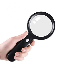 HXHBD WW-1093 Loupe portable HD 30 fois avec lumière pour inspection, soudure, travaux daiguille, réparation, etc