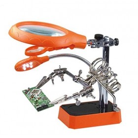 HXHBD Loupe de bureau portable avec support multifonction 5 x 7,5 x