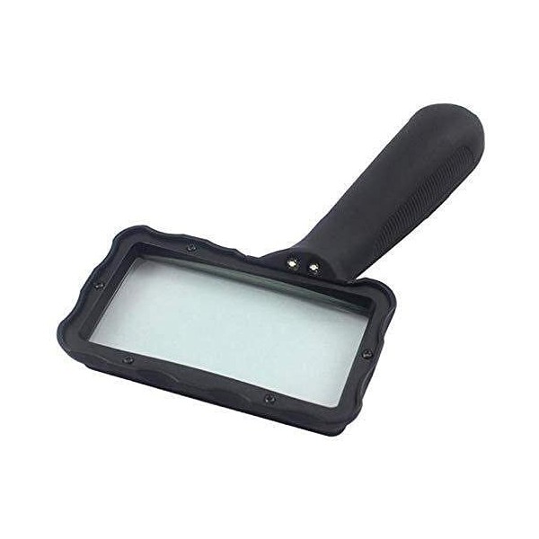 HXHBD Boutique WW-1142 Loupe portable 2 LED rectangulaire 10 fois 14 cm