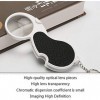 Boutique WW-1164 Loupe de poche portable pliable avec lampe LED HD 5 fois