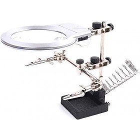 HXHBD Loupe de bureau portable avec éclairage LED et support pour circuit de maintenance Code produit : WW-1112