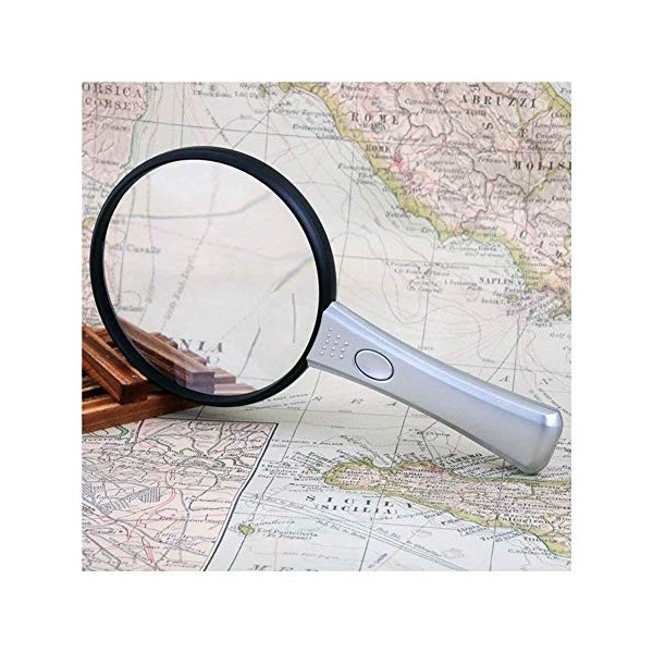 HXHBD Boutique Loupe portable haute résolution 9 cm avec liseuse LED 10 fois 20 fois/code produit : WW-1158