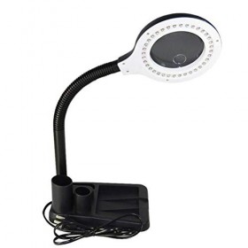 HXHBD Boutique WW-1230 Loupe de bureau portable avec disque de rangement Angle réglable Pour personnes âgées Lecture apprenti