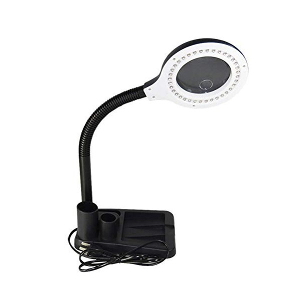 HXHBD Boutique WW-1230 Loupe de bureau portable avec disque de rangement Angle réglable Pour personnes âgées Lecture apprenti