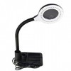 HXHBD Boutique WW-1230 Loupe de bureau portable avec disque de rangement Angle réglable Pour personnes âgées Lecture apprenti