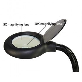 HXHBD Boutique WW-1230 Loupe de bureau portable avec disque de rangement Angle réglable Pour personnes âgées Lecture apprenti