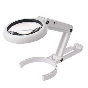 HXHBD Boutique Loupe portable 8 LED Table pliante pliable 10x pour lire les personnes âgées et les enfants Code produit : WW-