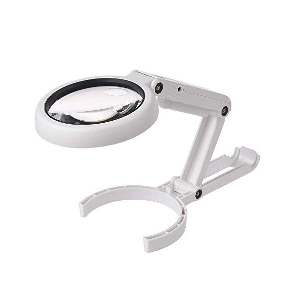 HXHBD Boutique Loupe portable 8 LED Table pliante pliable 10x pour lire les personnes âgées et les enfants Code produit : WW-