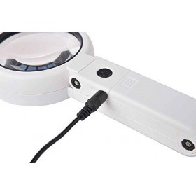 HXHBD Boutique Loupe portable 8 LED Table pliante pliable 10x pour lire les personnes âgées et les enfants Code produit : WW-