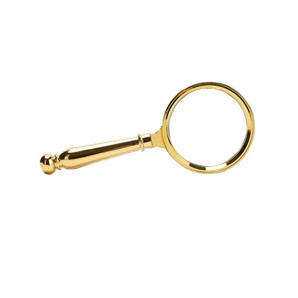HXHBD Loupe de poche en métal avec poignées en métal HD Couleur : jaune Code produit : WW-1253