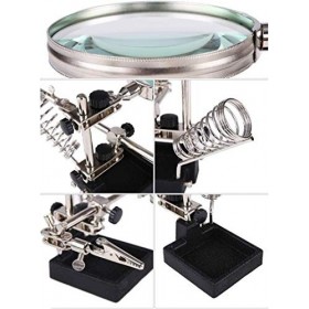 HXHBD Boutique Loupe de bureau portable avec grand miroir de soudage 10 x haute définition pour lire les circuits électroniqu
