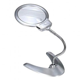 HXHBD Boutique WW-1256 Miroir de bureau portable grossissant 20 x 8 x Éclairage LED Répartition optimale de la lumière 90 mm