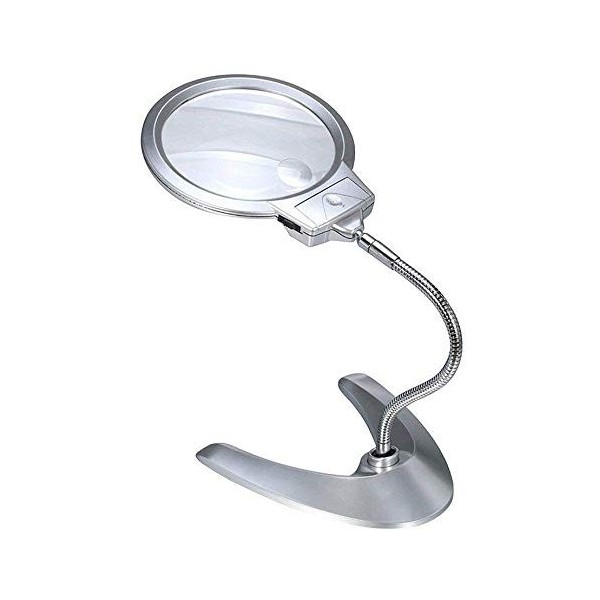 HXHBD Boutique WW-1256 Miroir de bureau portable grossissant 20 x 8 x Éclairage LED Répartition optimale de la lumière 90 mm