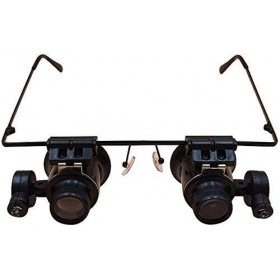 HXHBD Boutique WW-1305 Loupe portable à fixer sur la tête avec lumière LED 20 x