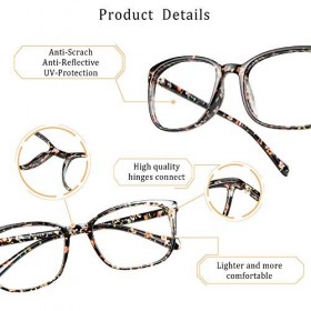 LifeArt Lunette Anti-Lumière Bleue, Anti fatigue, lunette de lecture pour ordinateur, Gaming Lunettes, Gaming Glasses aux hom