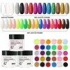 COSCELIA Kit Poudre Acrylique pour Ongles Dip Powder Poudres Liquide Acrylique Poudre à Tremper pour Ongles pas Besoin de Led